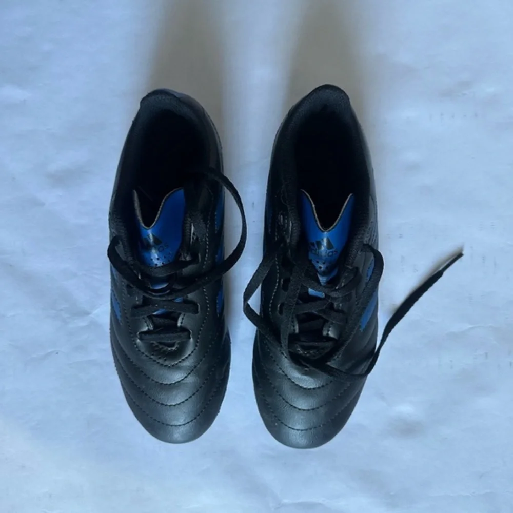 Adidas Boy’s Black and Blue Soccer Shoes